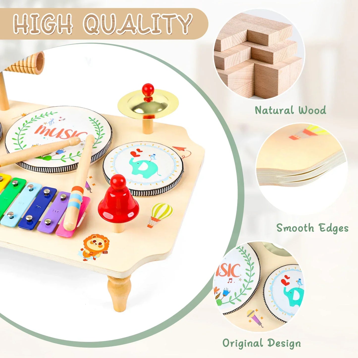 Kids Wooden Musical Instrument Kit