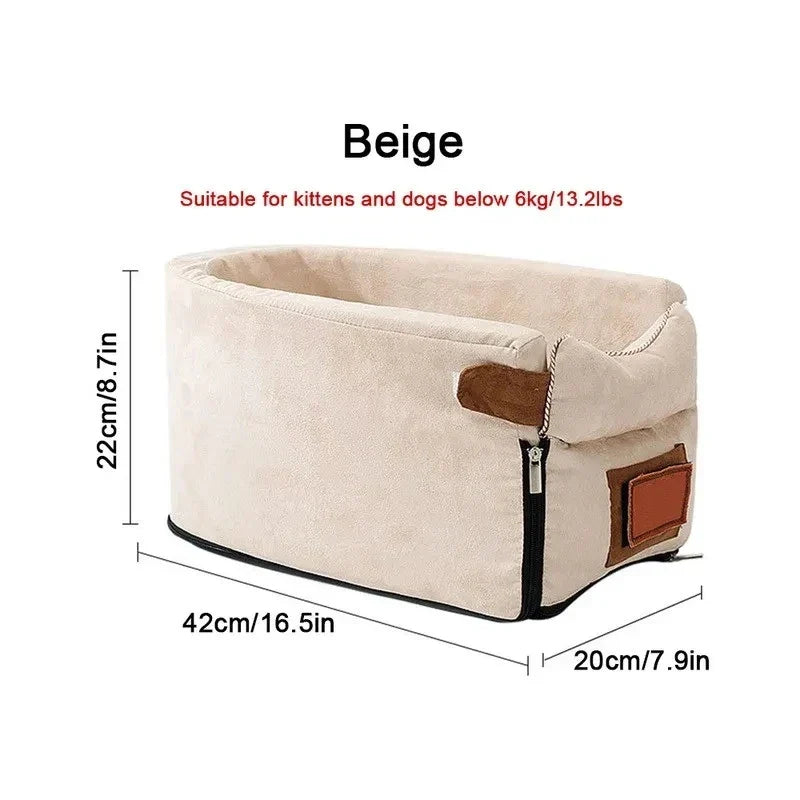 Comfy Pet Car Booster Seat Portable Travel Bed