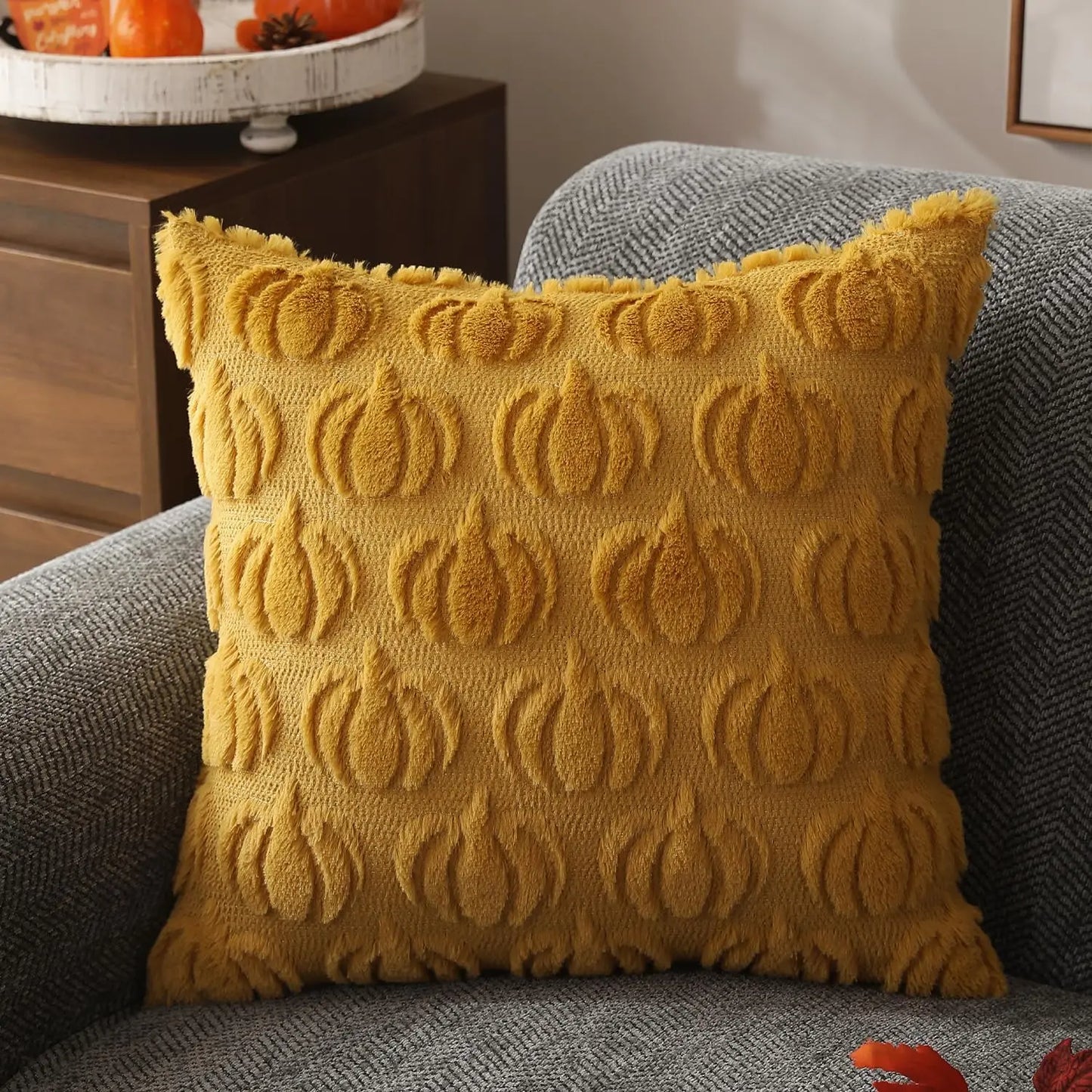 Soft Faux Fur Autumn Pillow Cover - Luxicro