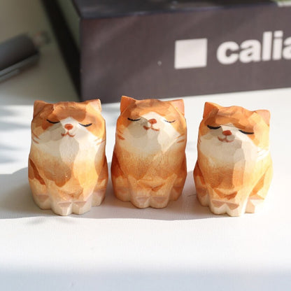 Adorable Handcrafted Wood Pet Figurines