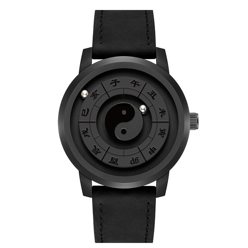 Stylish Automatic Brown Leather Wrist Watch
