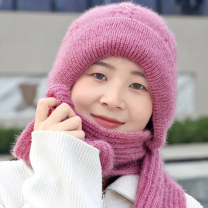 Warm Fuzzy Hat and Scarf Set