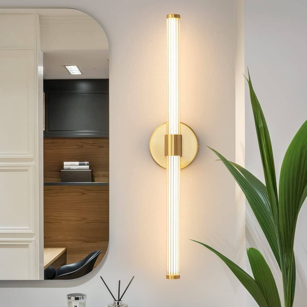 Luxury Gold Sconce Lamp with Clear Glass Shade