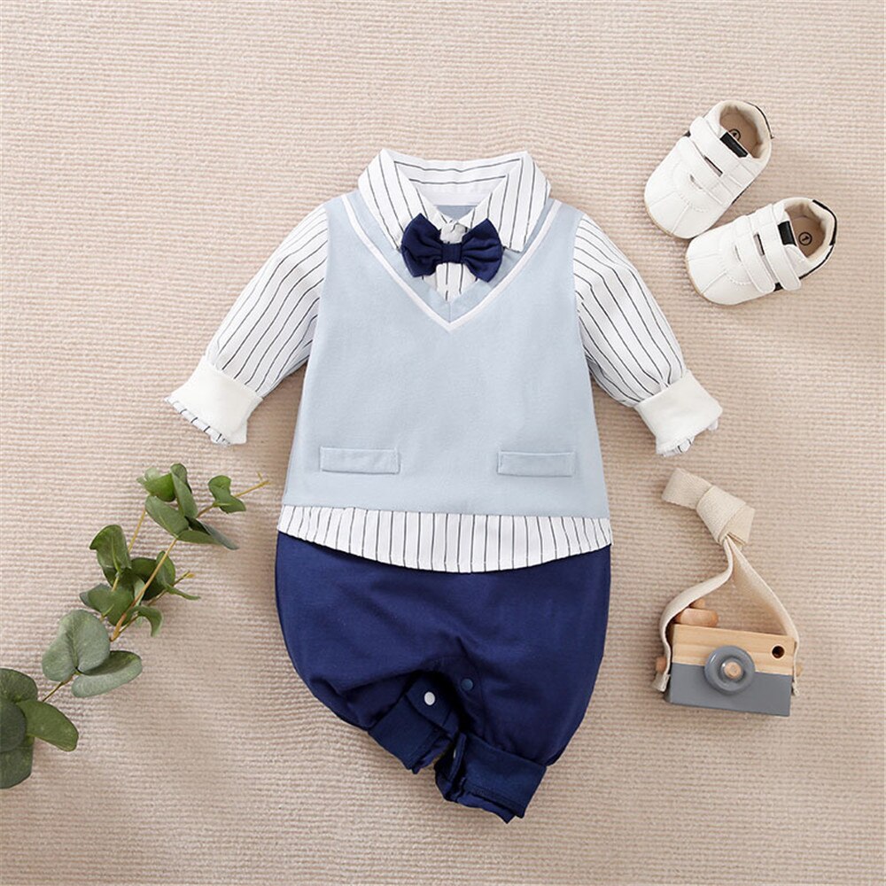 Adorable Infant Boy Short Romper