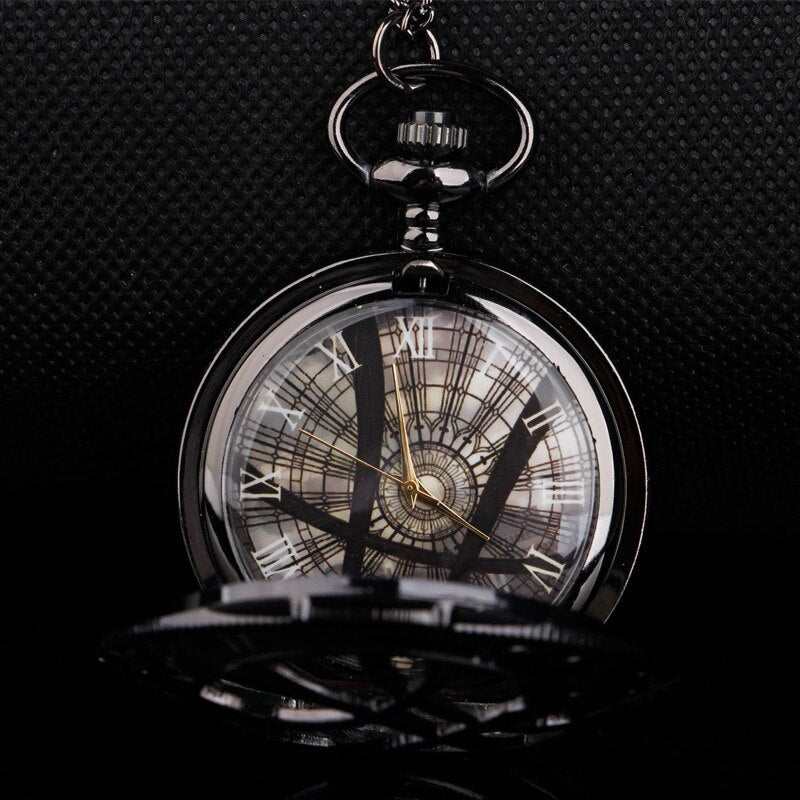 Unique Antique Style Pocket Watch Necklace