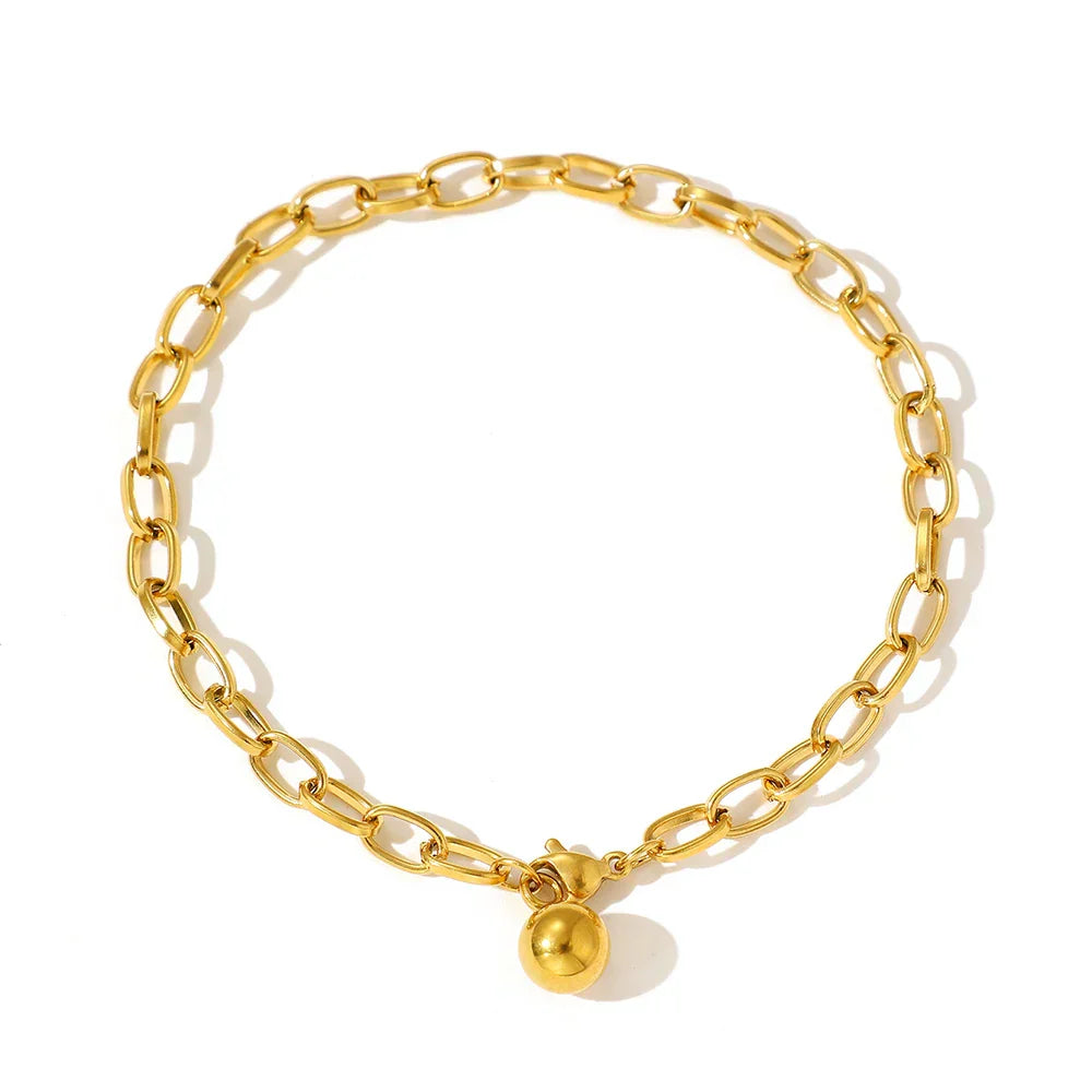 Colorful Beaded Paperclip Charm Bangle