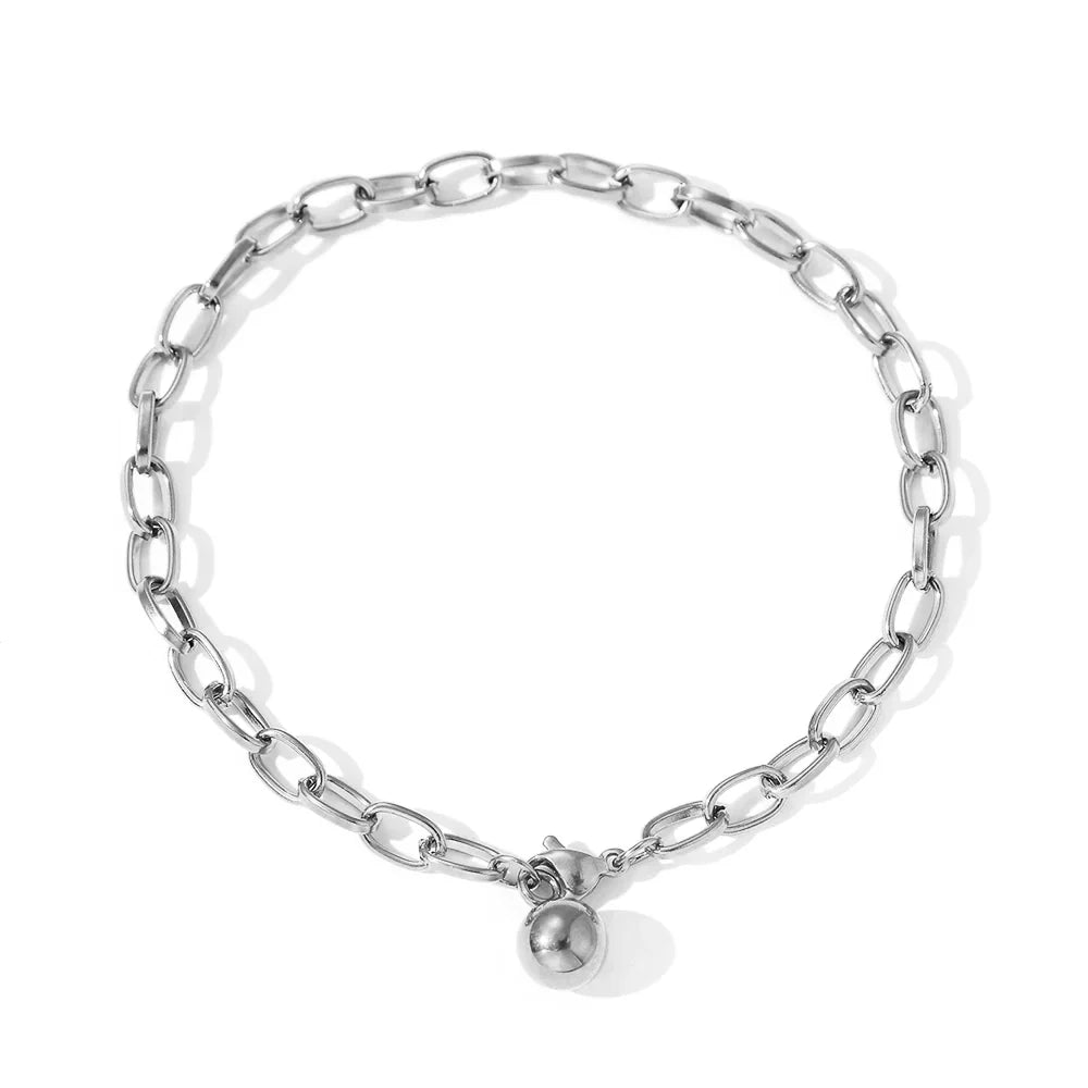 Colorful Beaded Paperclip Charm Bangle