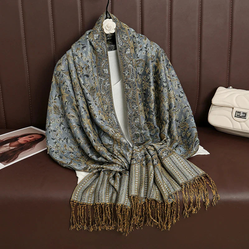 Soft Cashmere Women's Scarf with Warm Luxury Print