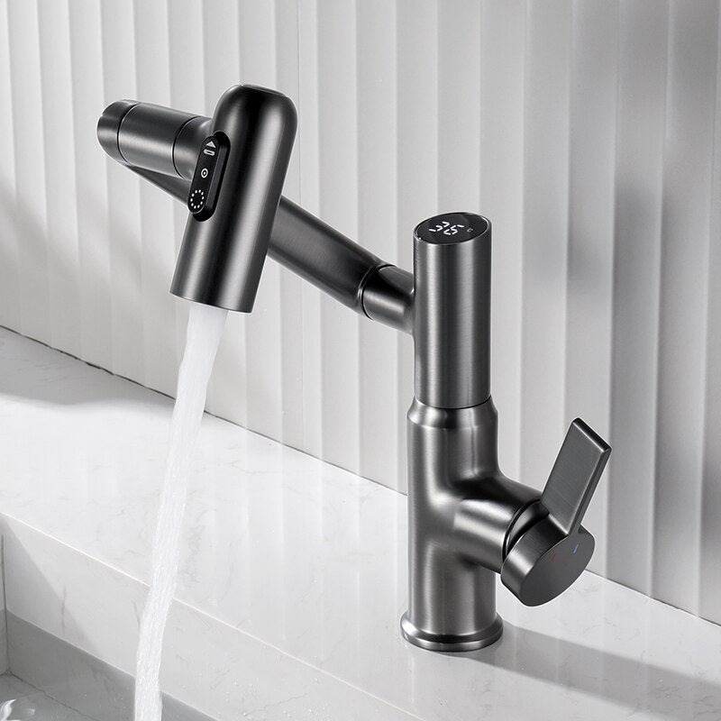Sleek Hands-Free Single Handle Sink Faucet