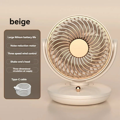 Compact Personal USB Table Fan with 3 Speeds - Luxicro