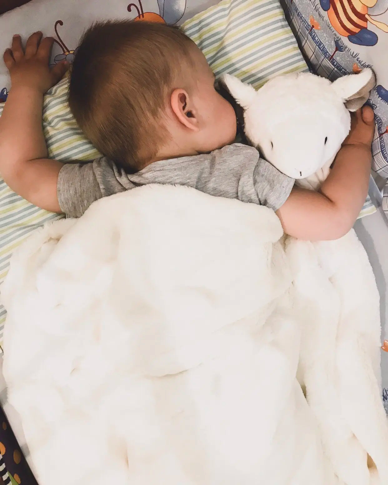 Cozy Teddy Baby Blanket with Sweet Rabbit