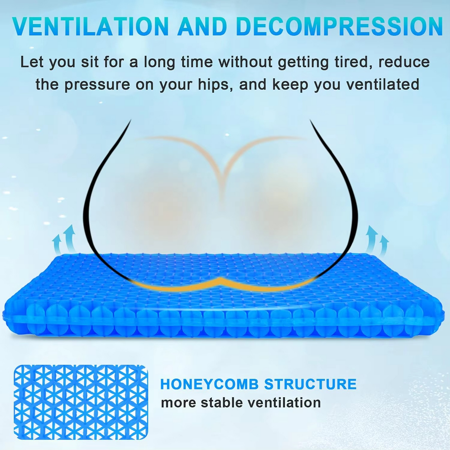 Orthopedic Back Support Gel Seat Cushion
