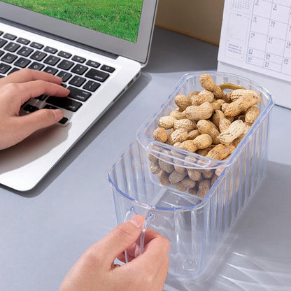 Transparent Stackable Double Layer Storage Bin