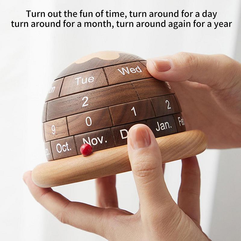 Rustic Wooden Desk Calendar