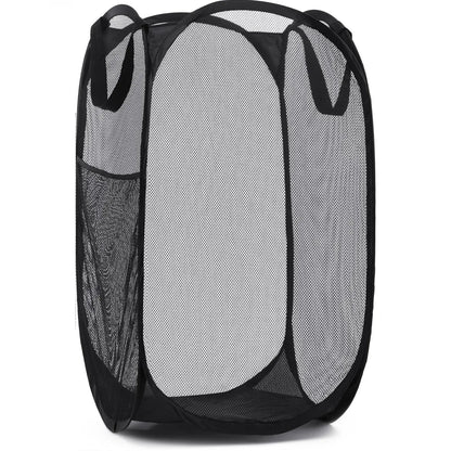 Spacious Collapsible Laundry Hamper with Pockets - Luxicro