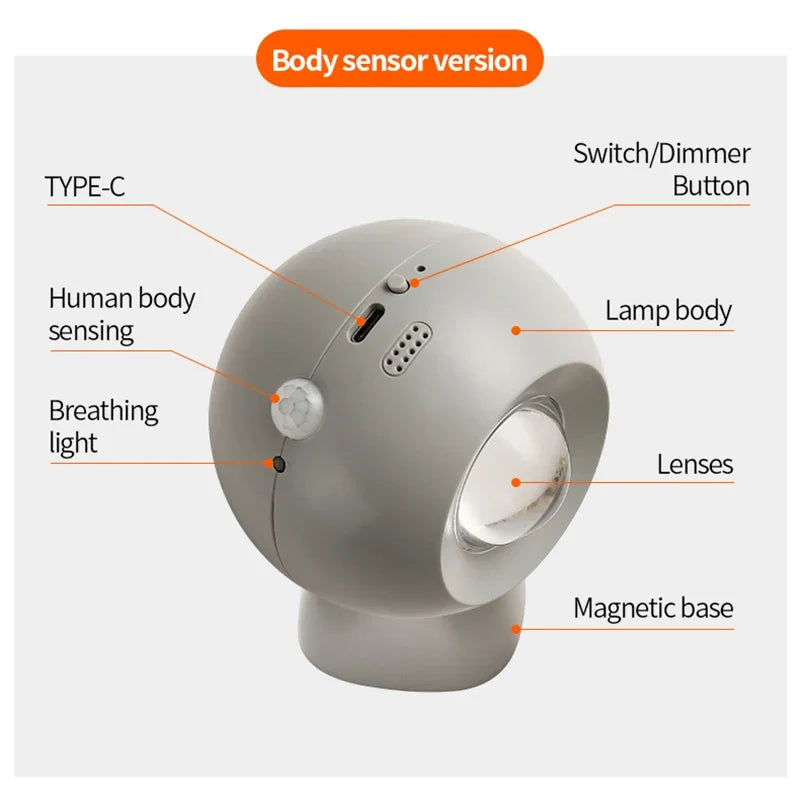 Compact Adjustable USB Wall Light