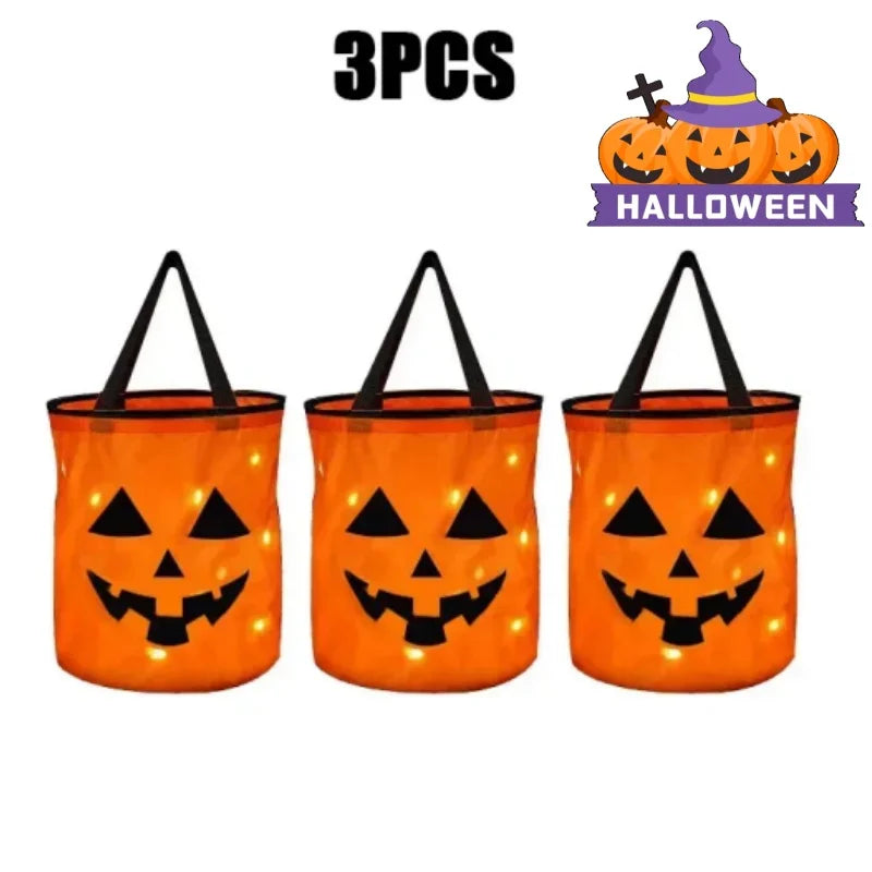 Glowing LED Trick or Treat Halloween Pail