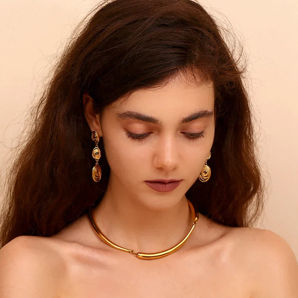 Trendy Long Feather Tassel Earrings