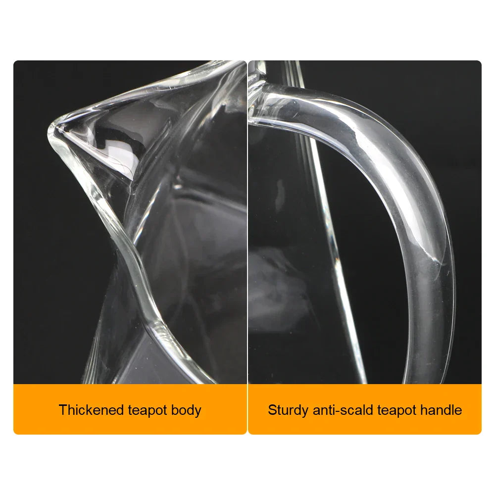 Premium Glass Teapot with Steel Strainer, 550ml