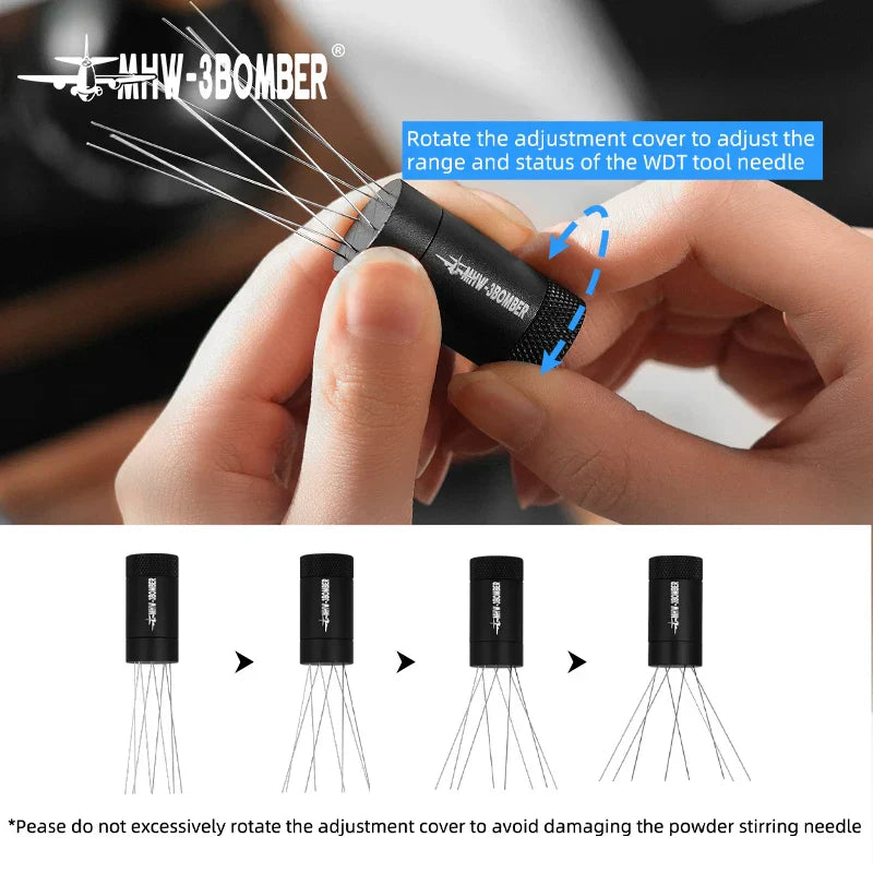 Accurate Coffee Leveling Tool with Magnetic Stirrer and Needle - Luxicro