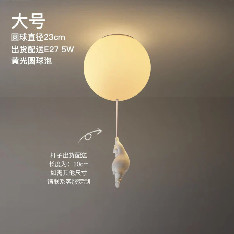 Colorful Bear LED Kids Ceiling Lamp Soft Night Light