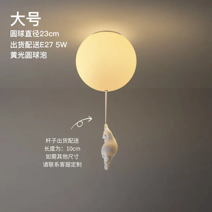 Colorful Bear LED Kids Ceiling Lamp Soft Night Light