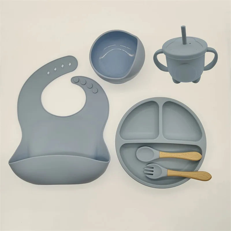 Baby Safe 8pc Suction Plate Bowl Spoon Set