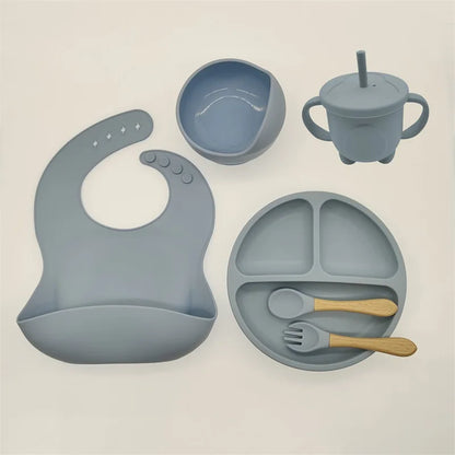 Baby Safe 8pc Suction Plate Bowl Spoon Set