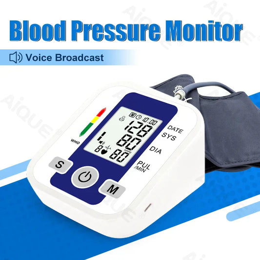 Accurate Home Blood Pressure Tracker - Digital Monitor with LCD Screen - Luxicro