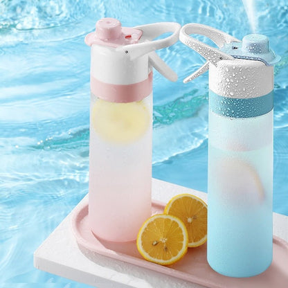 Compact Travel Spray Water Bottle 2-in-1