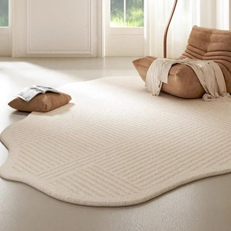 Neutral Colorful Stripe Floor Rug - Luxicro