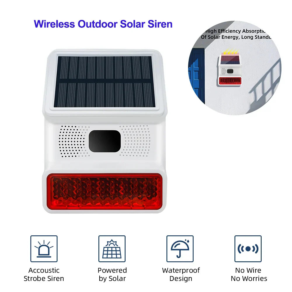 Wireless Solar Powered Alarm Siren Module