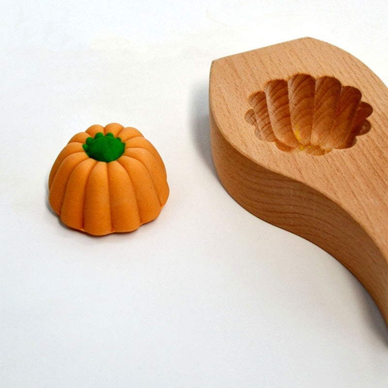 Natural Wood Mooncake Maker Tool