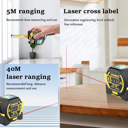Compact 3 in 1 Laser Distance Meter Tool