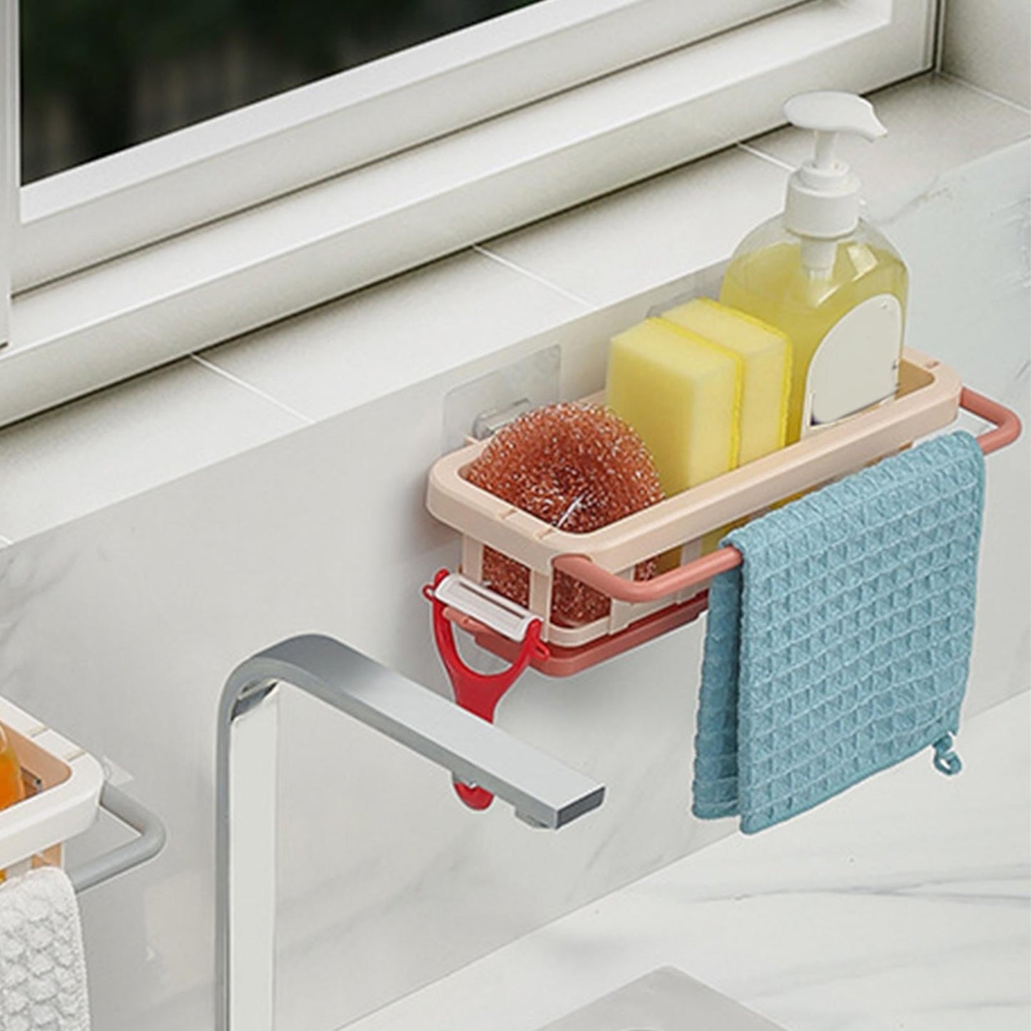 Compact Kitchen Sink Shelf Storage Organizer