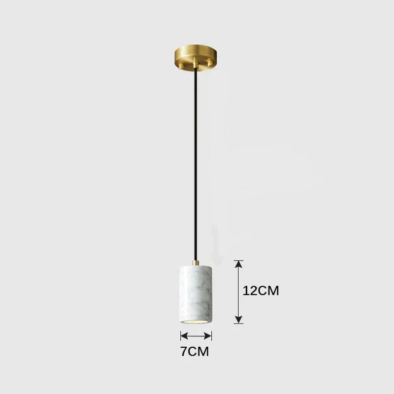 Elegant Stone Pendant LED Lamp