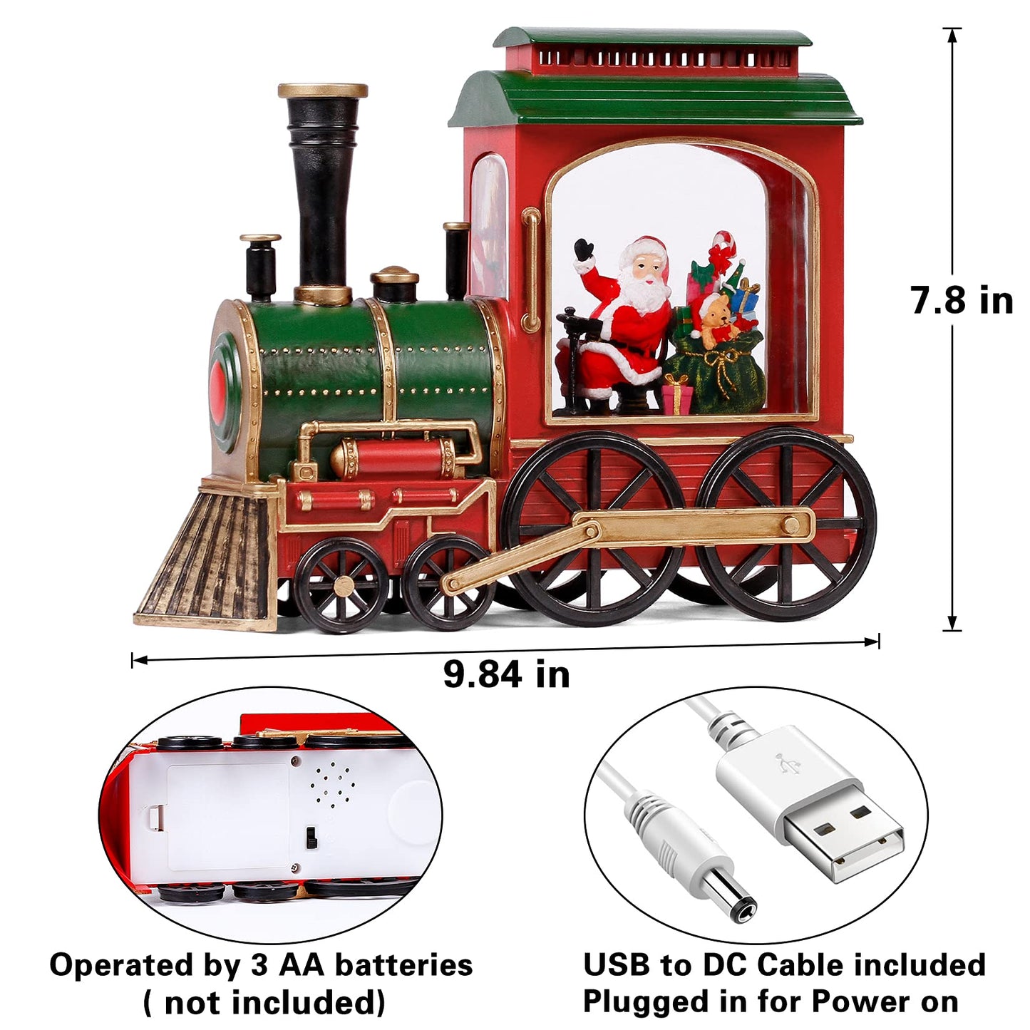 Classic Holiday Musical Christmas Train Box