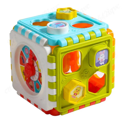 Interactive Kids Learning Cube with Shapes and Colors