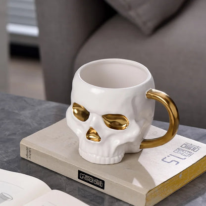 Edgy Black Skull Coffee Mug
