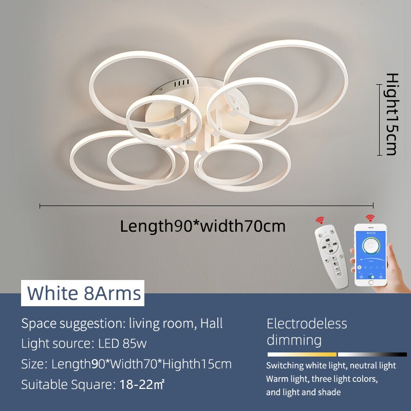 Luxury Glass Modern LED Ceiling Lamp