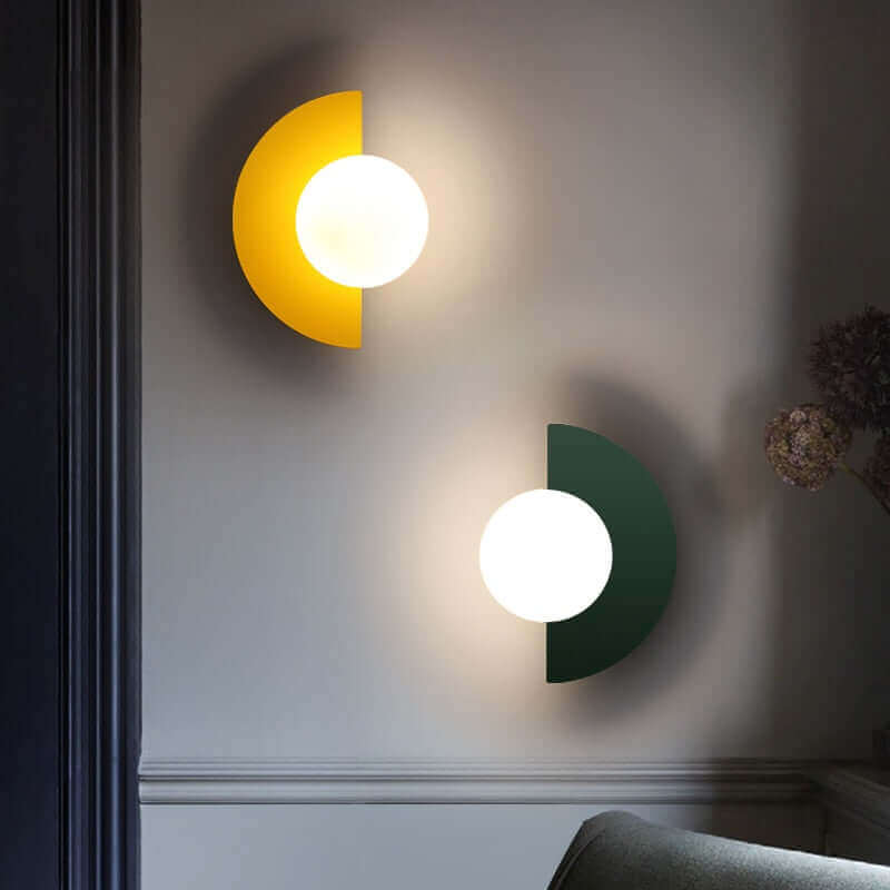 Contemporary Half Moon Steel Wall Lamp