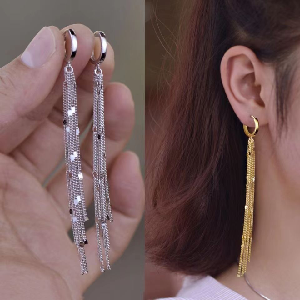 Chic Dangling Tassel Drop Earrings