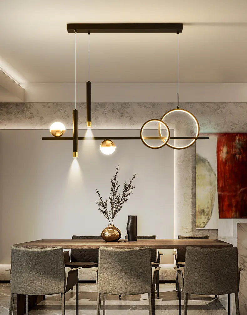Sleek Slim LED Pendant Light with Remote Dimmer Control