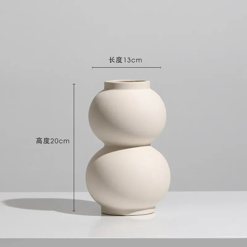 Simple White Ceramic Decorative Vase