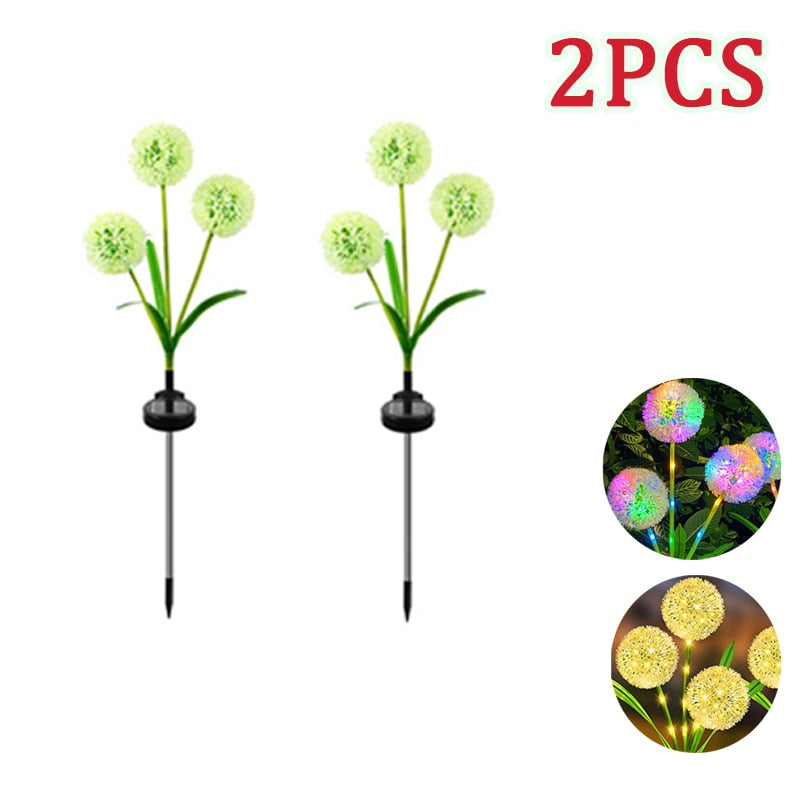 Bright Outdoor Solar Dandelion String Lights