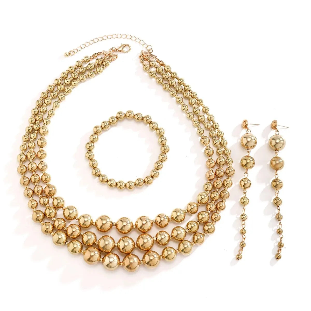 Fashionable 3pc Earring Necklace Bracelet Set