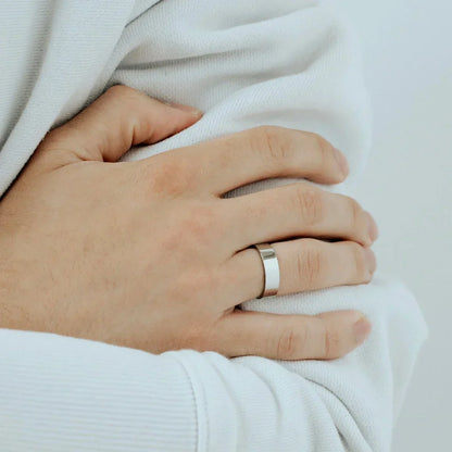 Personalized Initial Silver Band Ring