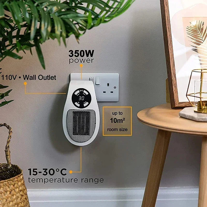 Compact Digital Heater with Remote Control Timer