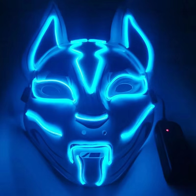 Bright LED Fox Face Mask for Halloween