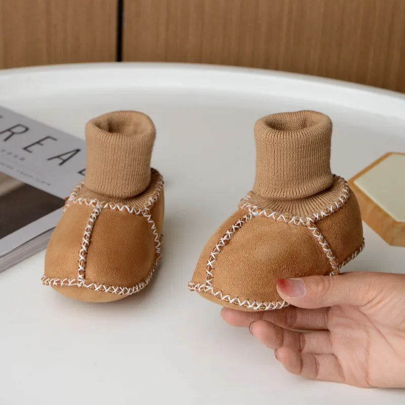 Cozy Baby Booties with Fleece Inside